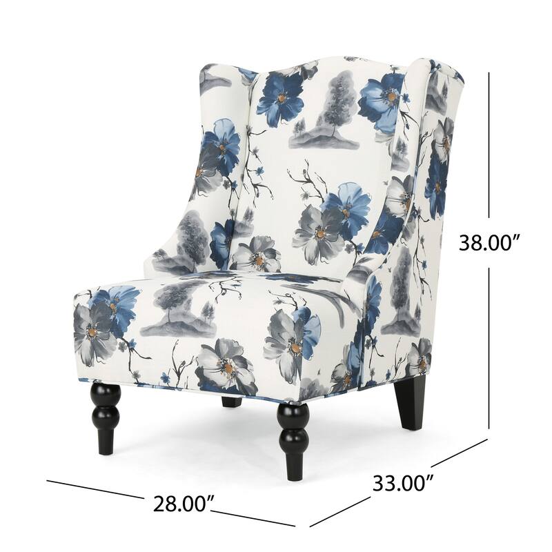 TODDMAN HI-BACK CLUB CHAIR, High-Back Fabric Club Chair, Print