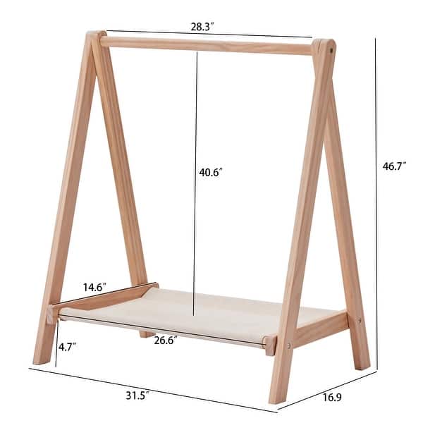 Wooden Kids Clothing Rack, Baby Garment Rack, Kids Dress Up Rack - Bed ...
