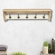 preview thumbnail 1 of 14, Multicolored Wood Farmstyle Coat Rack with Shelf - W: 31.5" x D: 8" x H: 5" W: 31.5" x D: 8" x H: 5" - Brown