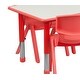 preview thumbnail 18 of 37, 23.625"W x 47.25"L Rectangle Plastic Activity Table Set with 6 Chairs