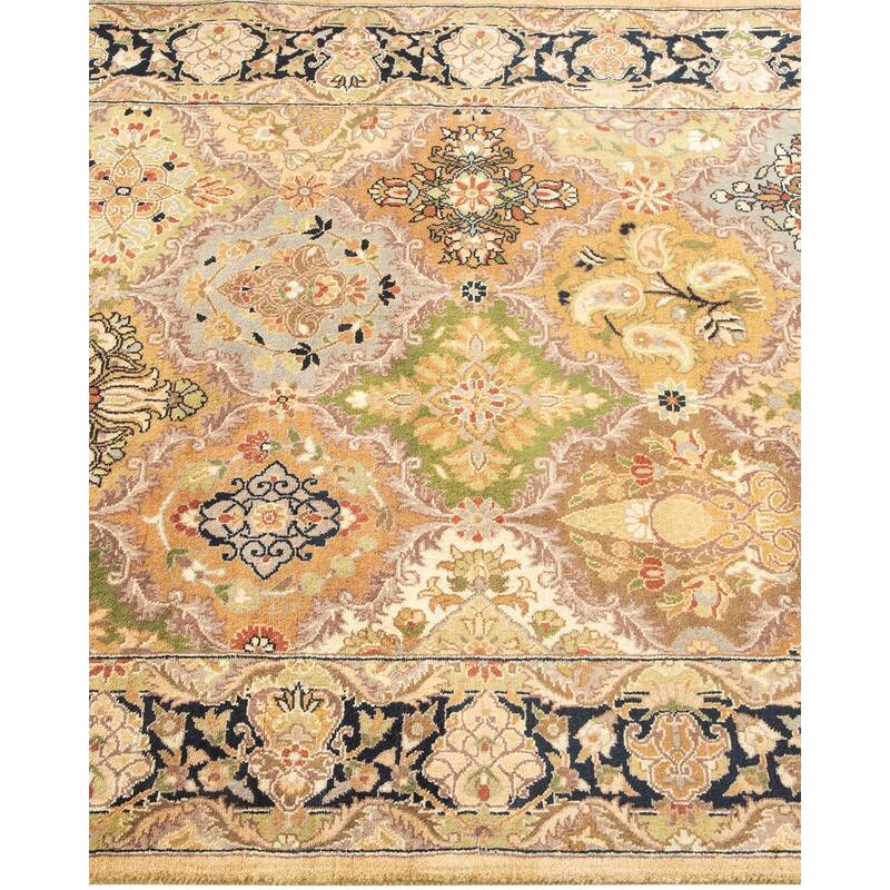 Overton Handknotted Wool Traditional Oriental Yellow Runner