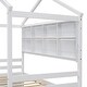 preview thumbnail 14 of 22, Twin Size House Bed with Roof Frame, Bedside-shelves, Under Bed Storage Unit