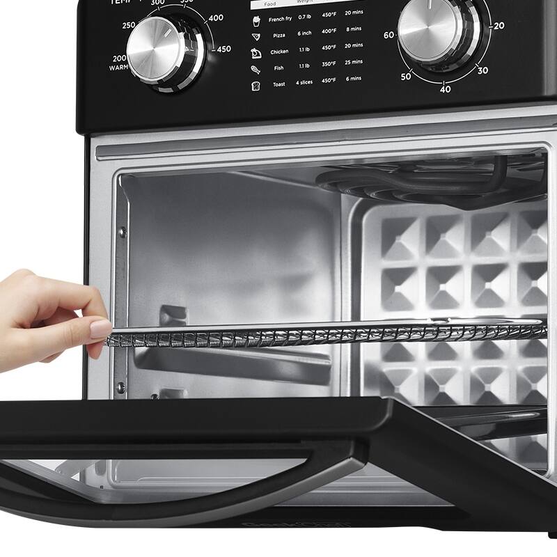 1400 W 4Slice Stainless Steel Toaster Oven Air Fryer with Bake Tray