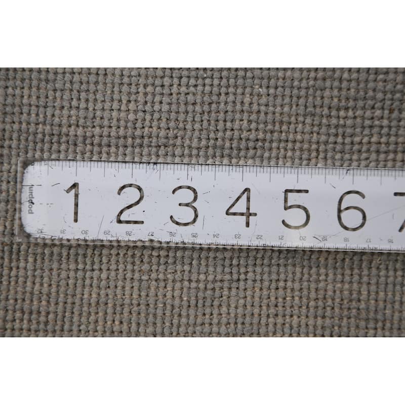 Hand Knotted Oriental 100% Wool Carpet Modern Solid Greys & Charcoal Gabbeh Runner Rug - 9' 10'' X 3' 0''