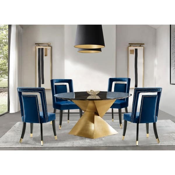 slide 2 of 2, Gracewood Hollow Dhruv Velvet Dining Chairs (Set of 2) - N/A
