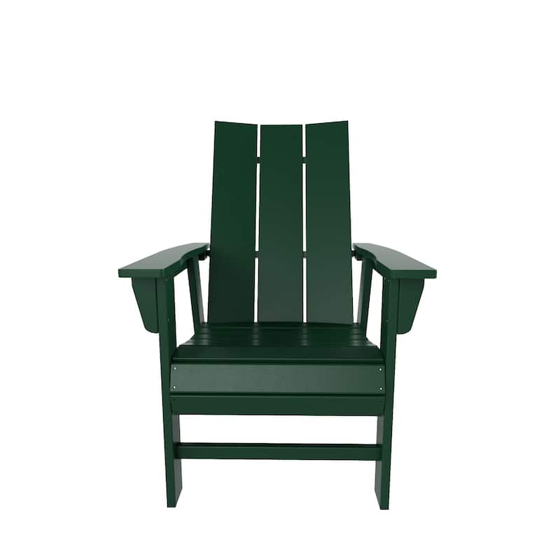 Polytrends Shoreside Hdpe All Weather Outdoor Patio Adirondack Dining Chair (1PC)