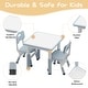 preview thumbnail 10 of 8, Height Adjustable Kids Table and 2 Chairs Set - N/A