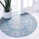 preview thumbnail 41 of 83, The Curated Nomad Jackson Timeworn Outdoor Rug 4' x 4' Round - Aqua Blue