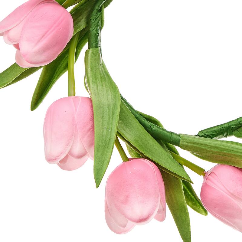 11" Pu Tulip Candle Ring