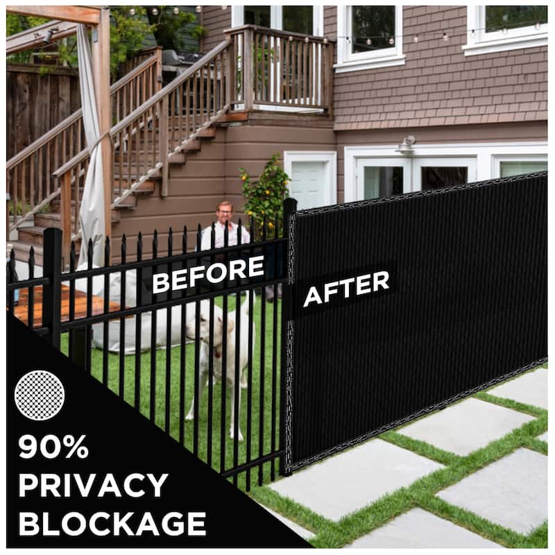 Boen Privacy Netting Black 92" x 150' With Woven Eyelets