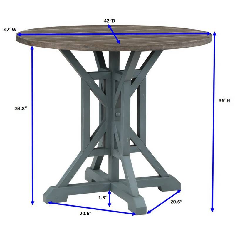 Belsey Round Solid Wood Counter Table