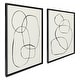 preview thumbnail 35 of 40, Kate and Laurel Sylvie Modern Circles Framed Canvas Set by Teju Reval