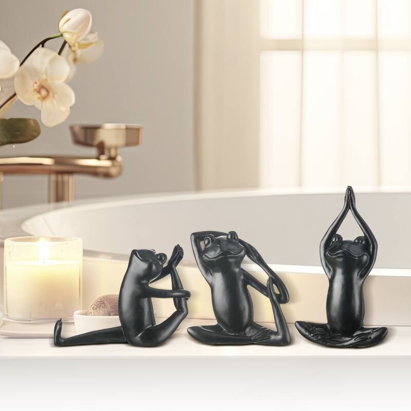 Yoga Frog 6.75" Set of 3 - 6.75 - White