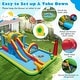 preview thumbnail 9 of 8, Gymax Inflatable Water Park w/Ocean Balls Climbing Wall Ball Pit Toss - Multicolor