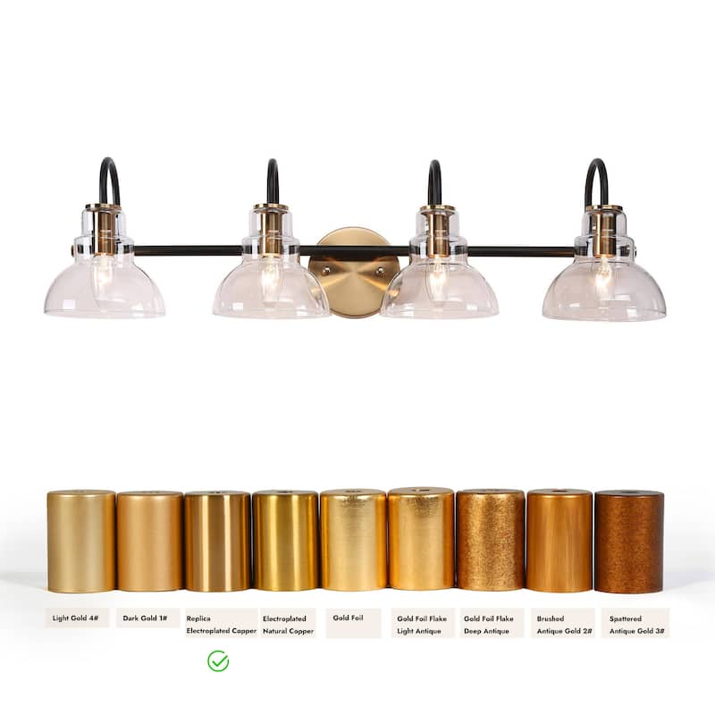 Modern 1/2/3/4 Lights Black Gold Bathroom Vanity Light Fixture Farmhouse Wall Sconce Light for Bathroom