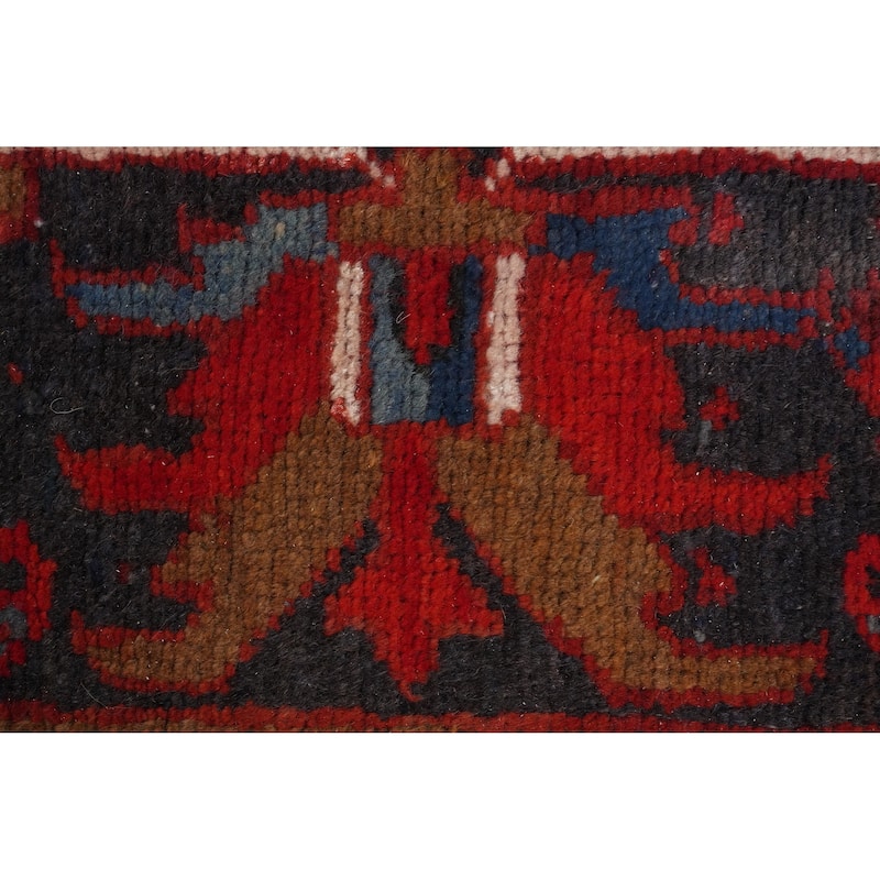 Hand Knotted Oriental 100% Wool Carpet Traditional Medallion Red Heriz Area Rug - 11' 4'' X 8' 8''
