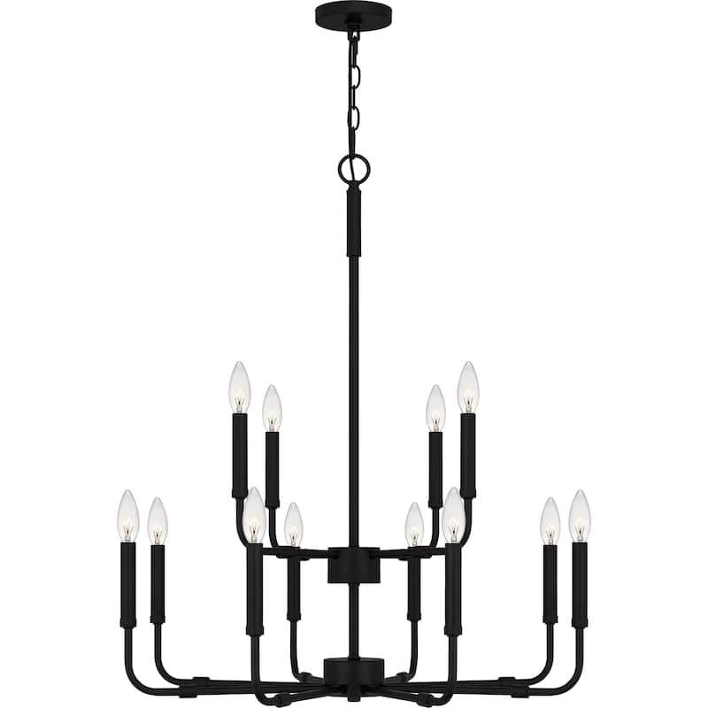 Abner 12-Light Matte Black Chandelier