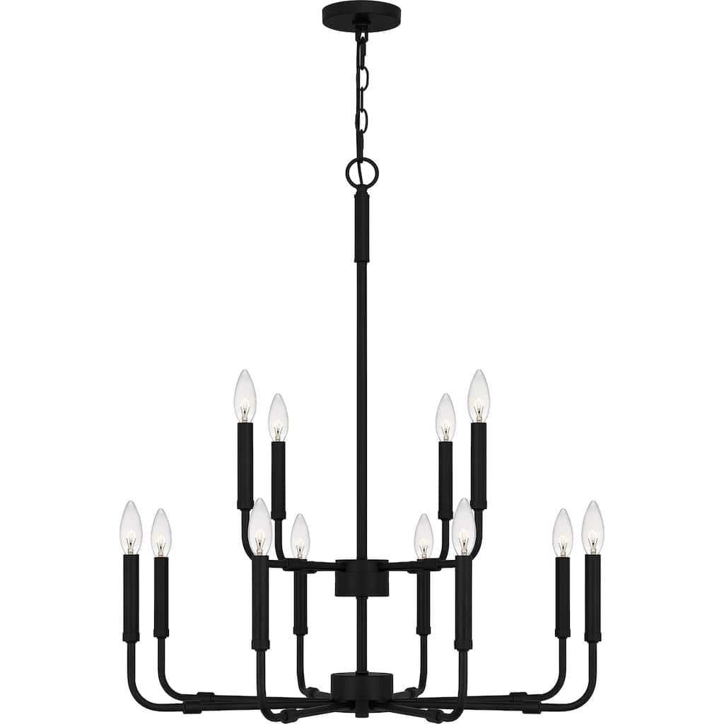 Abner 12-Light Matte Black Chandelier