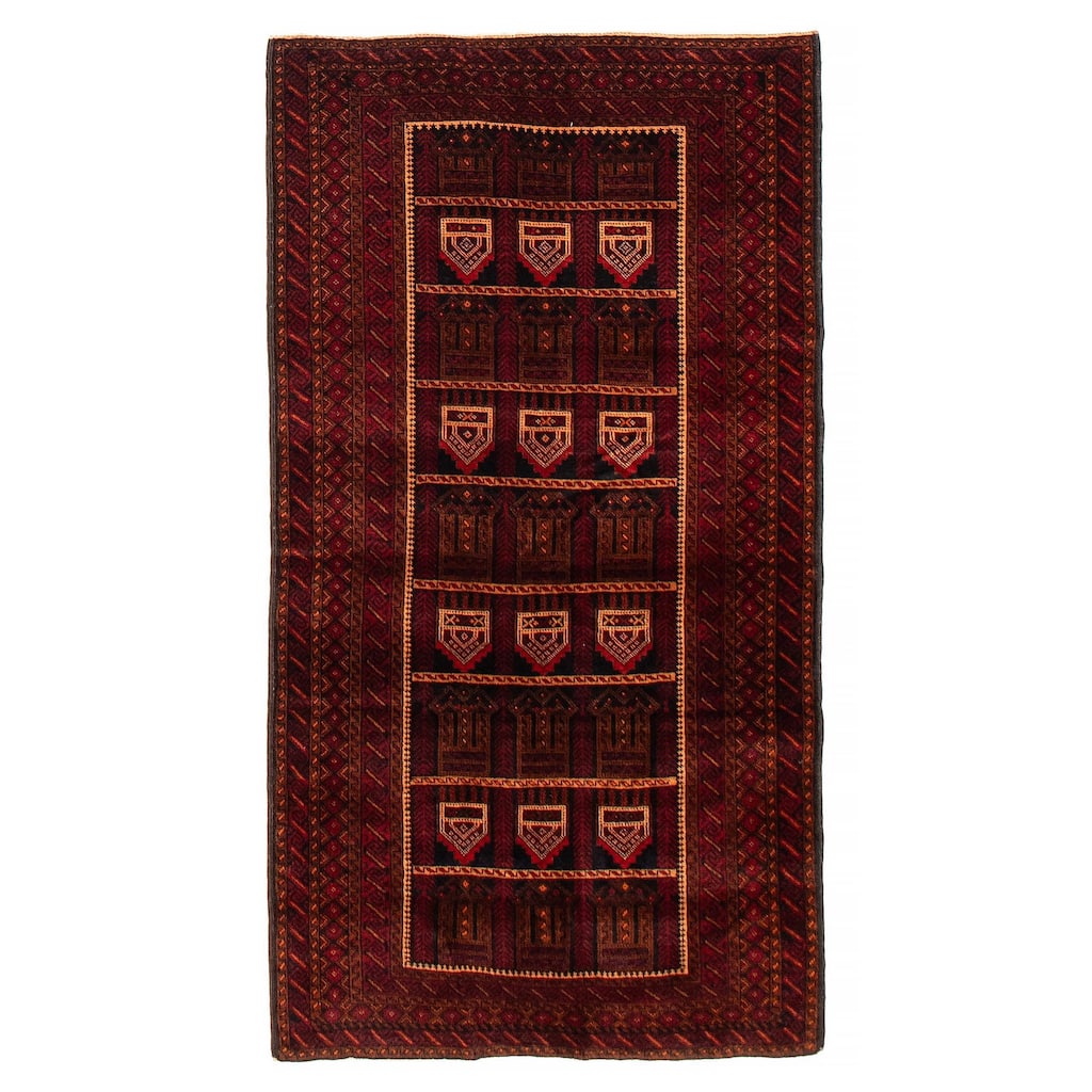 Teimani Red Rug 3'5" x 6'2" - 3'5 x 6'2