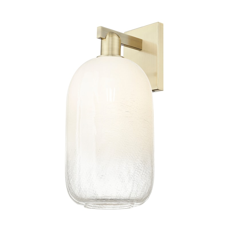 Innovations Lighting 716-1W-17-7 Brookhaven Cloche Sconce Brookhaven - Antique Brass / Opal