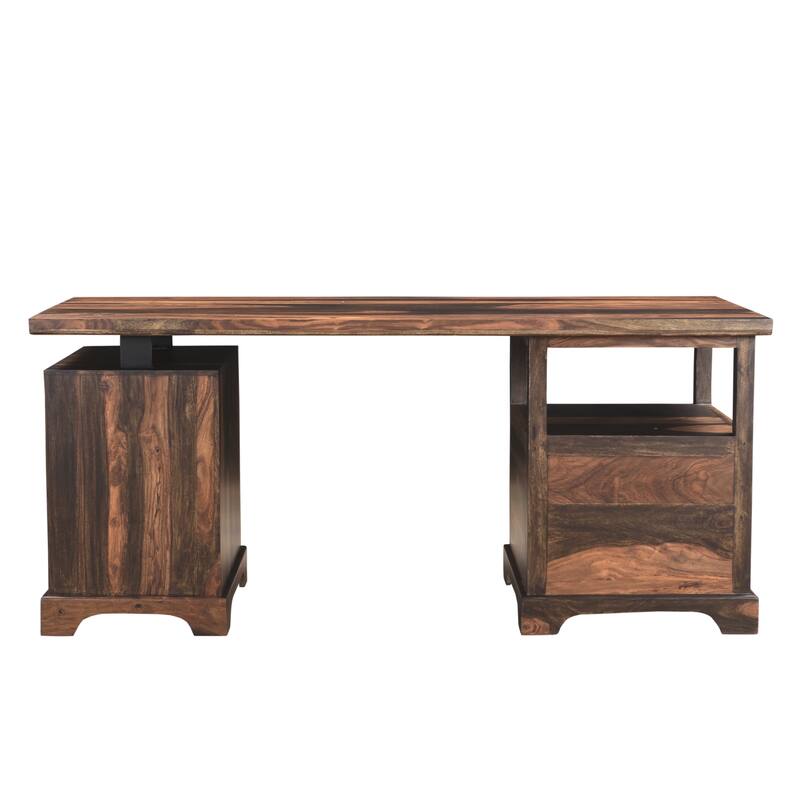 Avenue 2-piece Live Edge Solid Wood Desk Set