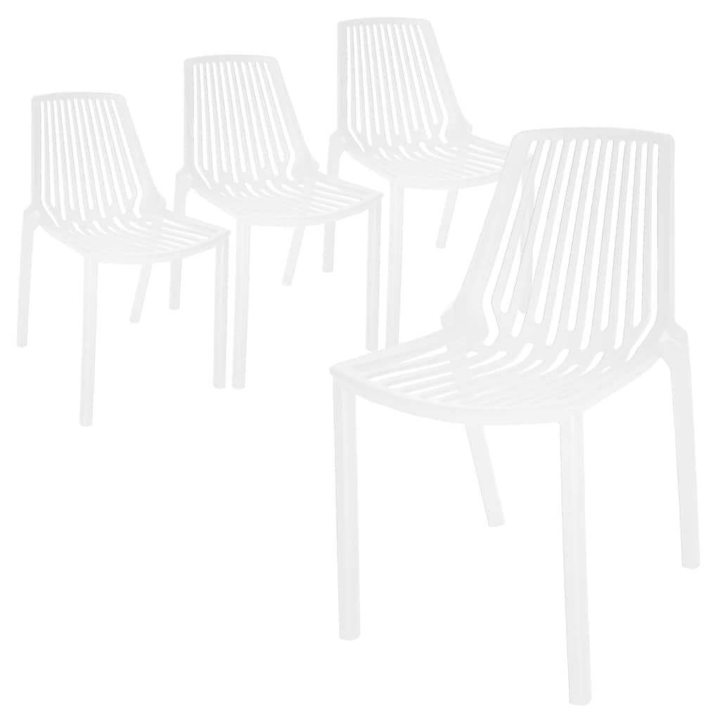Acken Modern Sleek Stackable Ergonomic Backrest Dining Chair for Dining Living Room or Kitchen Set of 4 - 30.7"