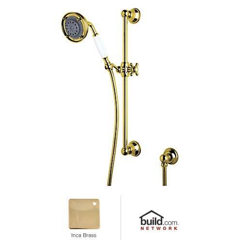 Shop Rohl 1310 Wall Mounted Hand Shower With Resin Handle Slide Bar 59 Flexible Brass Hose And Wall Outlet Overstock 13201969