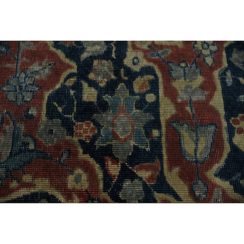Hand Knotted Oriental 100% Wool Carpet Traditional Floral Oranges & Rust Tabriz Area Rug - 17' 9'' X 12' 8''