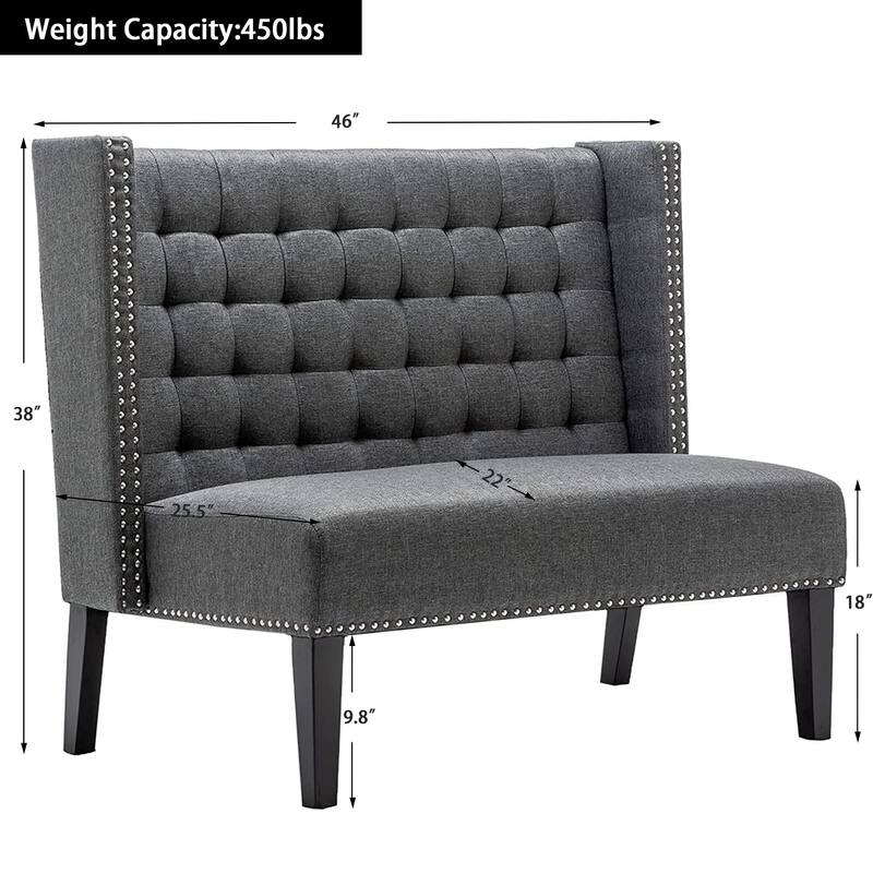 Settee couch,Modern Loveseat Settee Bench Sofa Upholstered