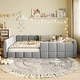 preview thumbnail 1 of 37, Velvet Upholstered Floor Bed