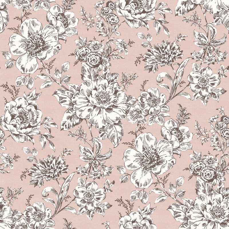 RoomMates Pink Winifred Peel and Stick Wallpaper