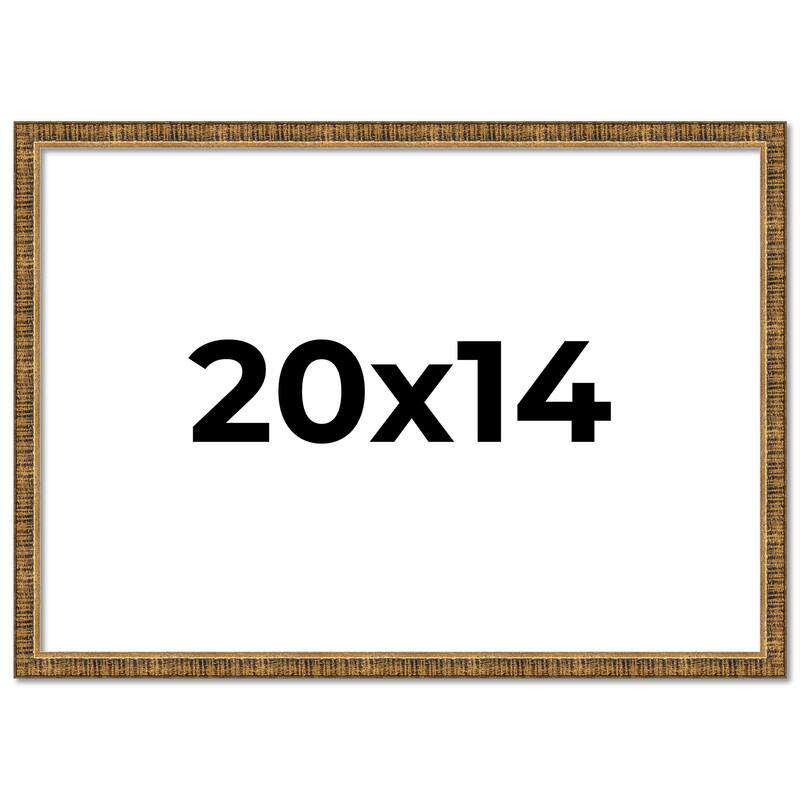 20x14 Frame Gold Kingsley Distressed Solid Wood Picture Frame Width