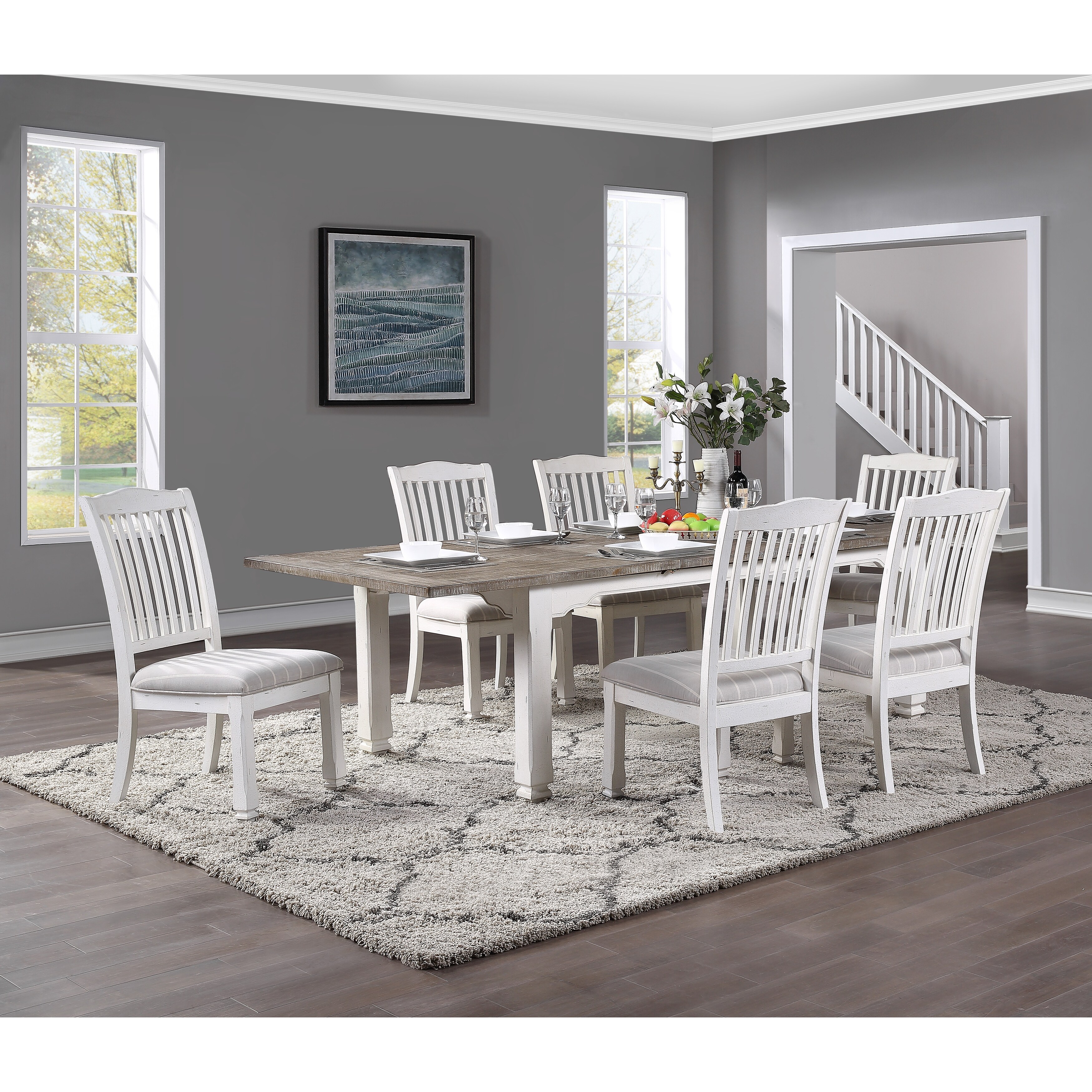 Shop The Gray Barn Cornish Row Modern Farmhouse 7 Piece Dining Set Overstock 31320877