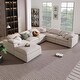 preview thumbnail 4 of 33, Oversized Modular Sectional Sofa with Ottoman,L Shaped Corner Sofa - 130" x 101" x 23.6"