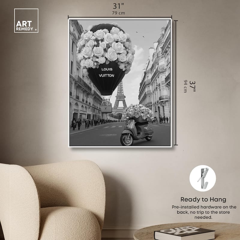 Scooter and Glam Balloon Canvas by Art Remedy