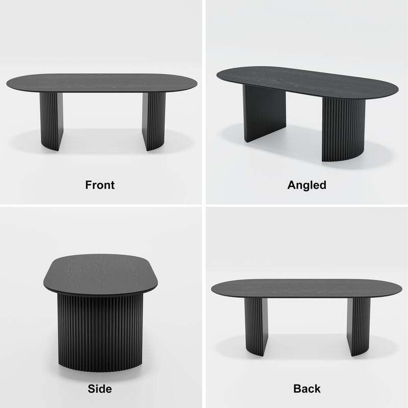 67" Nordic Style Oval Dining Table - for 6 People