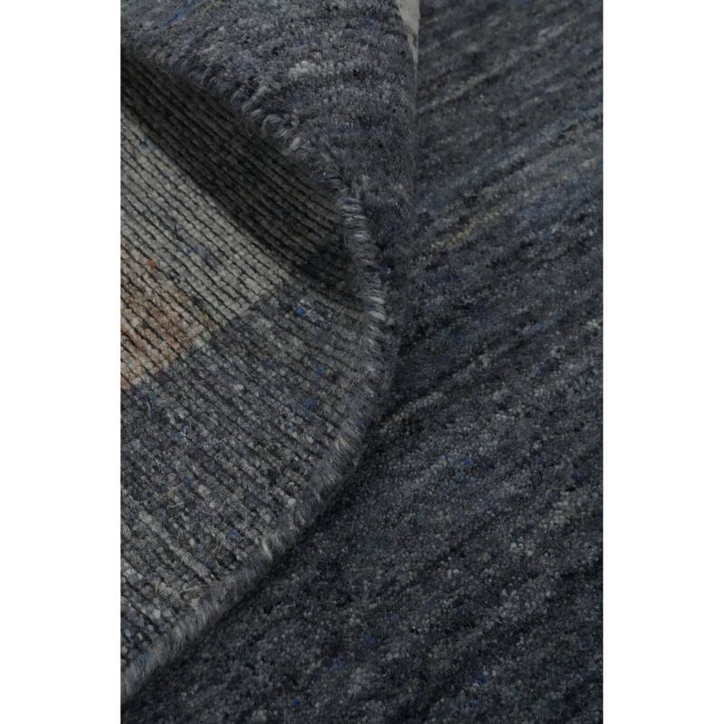 Hand Knotted Oriental 100% Wool Carpet Tribal Tribal Navy Blue & Blues Gabbeh Area Rug - 10' 0'' X 6' 8''