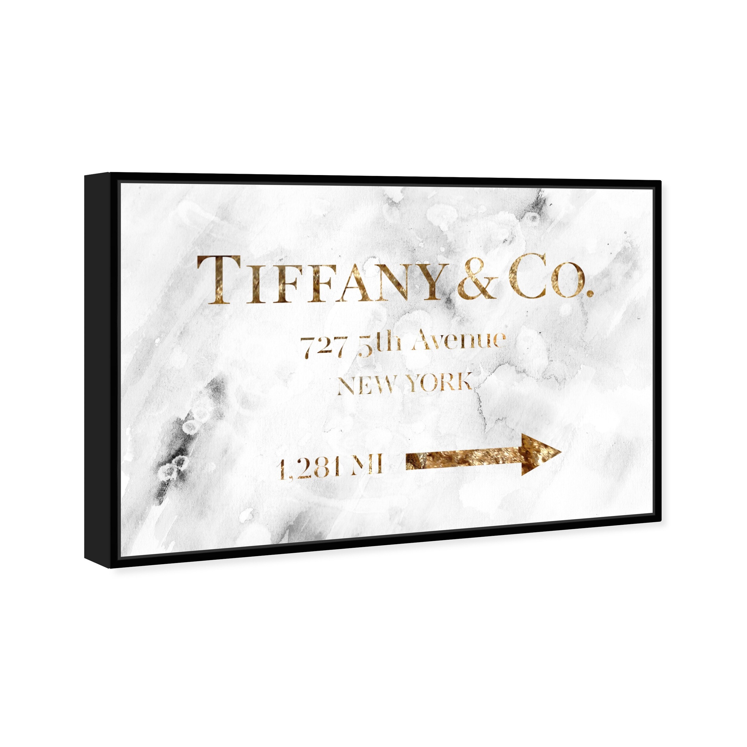 Oliver Gal 'Jewelry Road Sign Glam' Fashion Framed Art Print