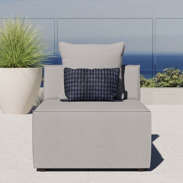 Saybrook Outdoor Patio Upholstered Sectional Sofa Armless Chair. Opens flyout.