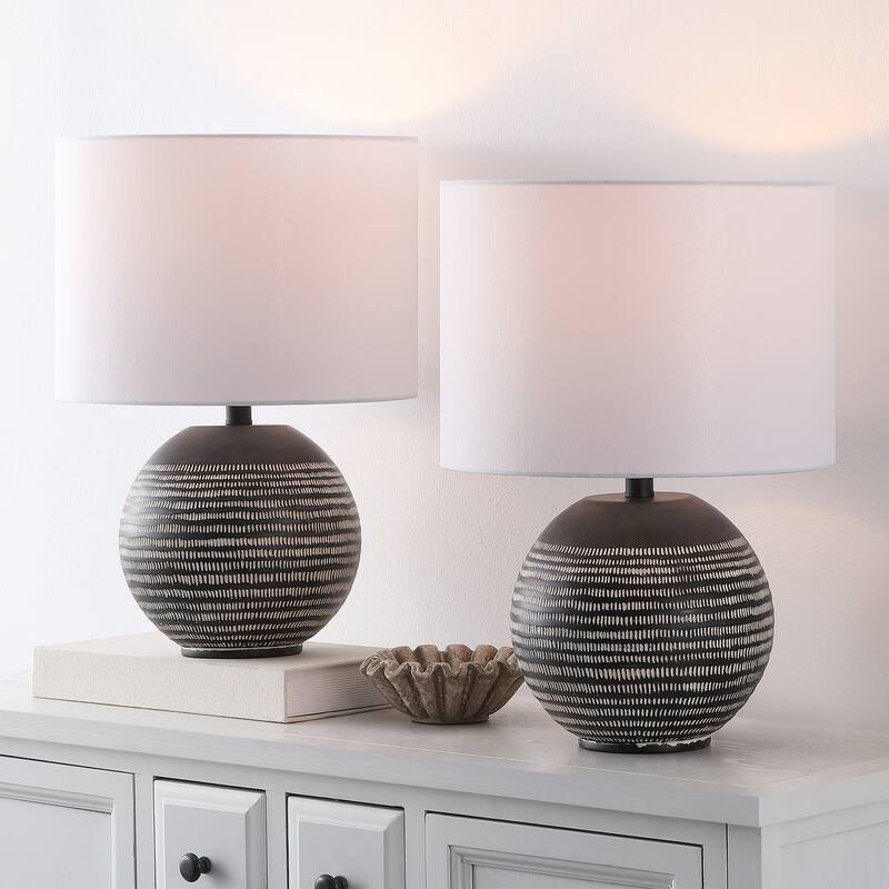 SAFAVIEH Lighting Soto 20-Inch Resin Table Lamp (Set of 2) - 14"W x 14"D x 20"H