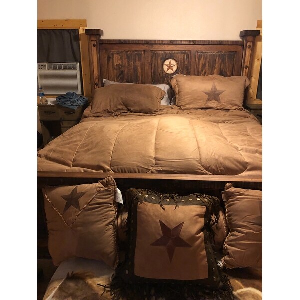 Details about   Embroidery Printed Texas Star Western Star Luxury Comforter Suede 7 Pieces Set 