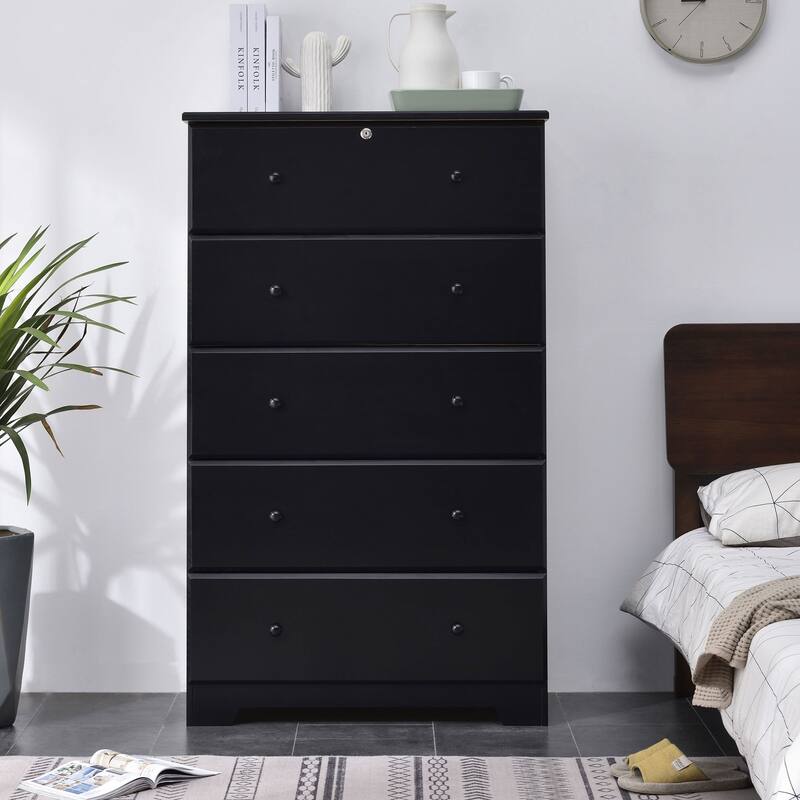 Isabela Solid Pine Wood 4 and 5 Drawer Chest Dresser