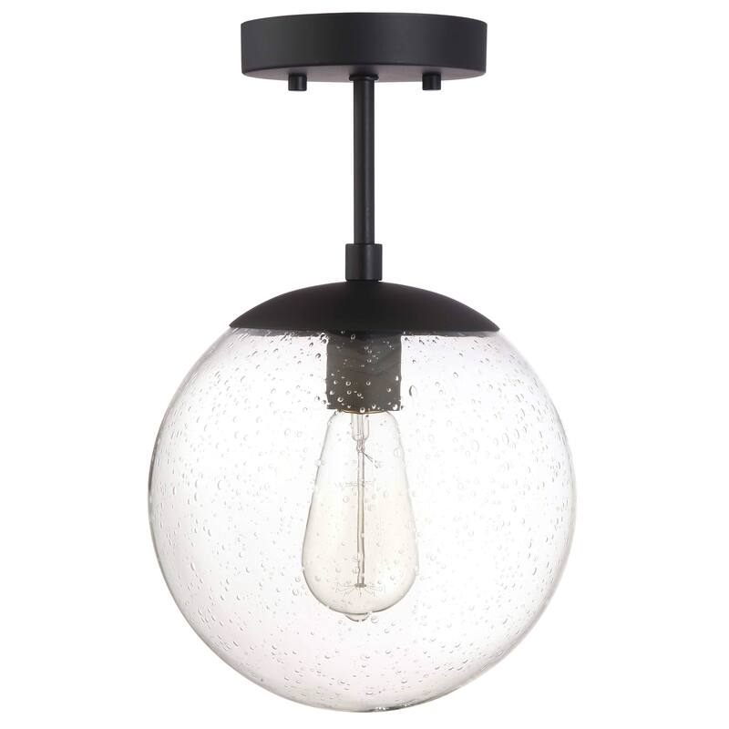 Design House 588517 Gracelyn Modern Indoor Dimmable Semi-Flush Ceiling Light - Matte Black