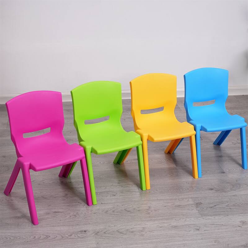 Kids Chair,Children Lightweight Plastic 4 Chairs Set