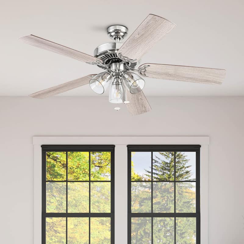 52" Prominence Home Saybrook Indoor Ceiling Fan - Matte Nickel