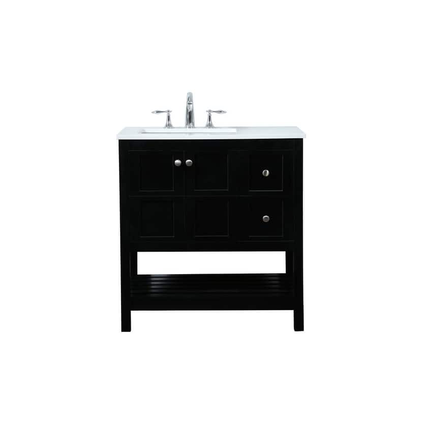 Elegant Lighting VF16432 Theo 32" Free Standing Single Basin Vanity