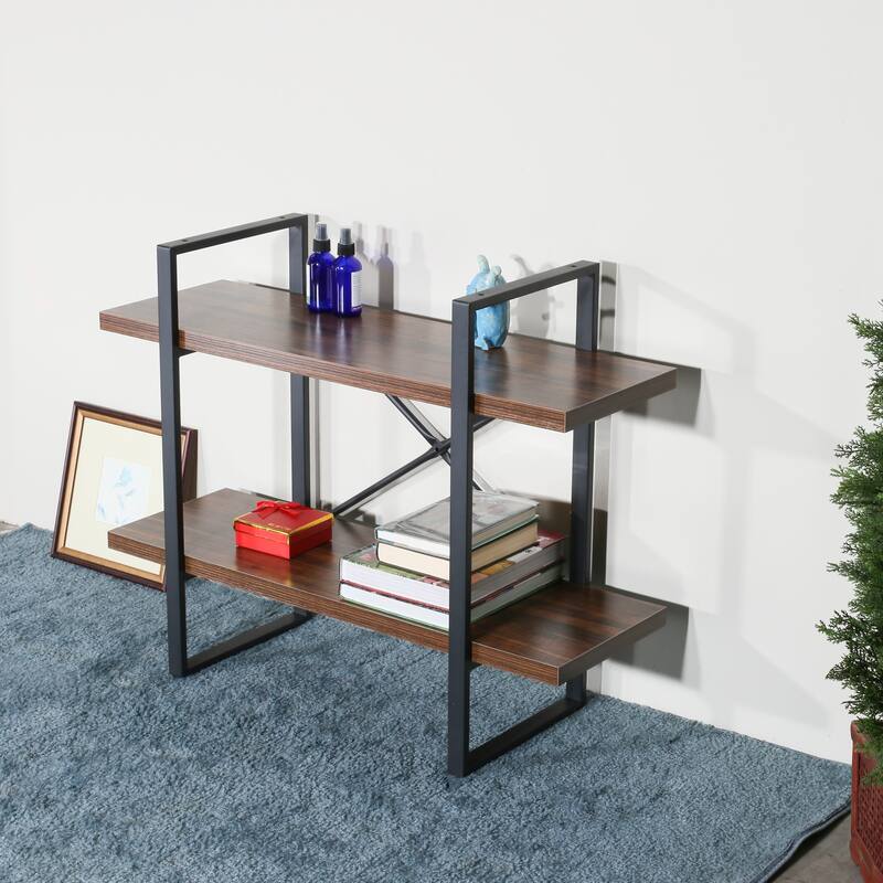 Carbon Loft Strohn and Adjustable Wood and Metal Display and Etagere Bookshelves and Bookcases - 35.43*12.5*28.54 inches