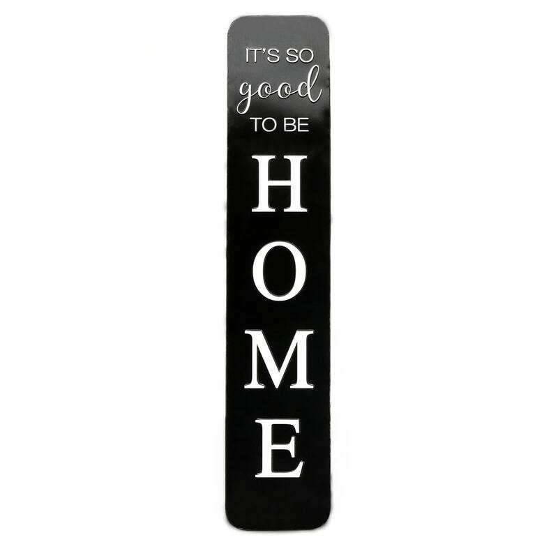It's So Good to Be Home Embossed Metal Printing Wall Decor Sign, Black