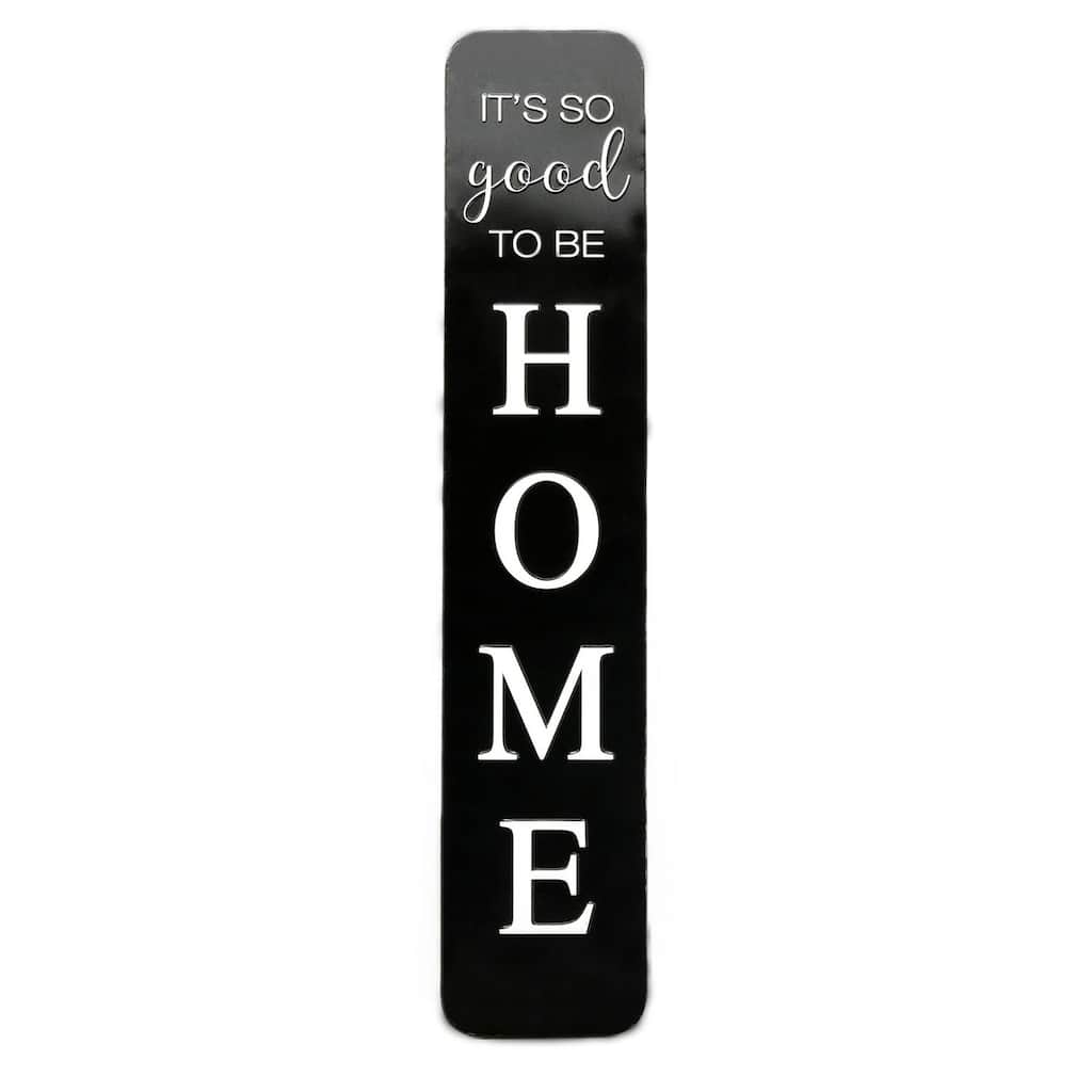 It's So Good to Be Home Embossed Metal Printing Wall Decor Sign, Black