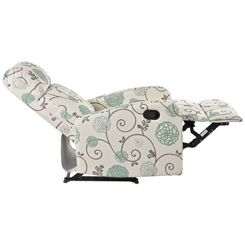 Modern Lounge Chaise Chair, Home Theater Manual Recliner Chair, Accent Chair with Three Adjustable Angles